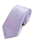 Lavender blue men's silk tie made of 100% pure mulberry silk, showcasing a soft lavender hue and elegant sheen.