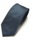 Midnight Blue Men’s Jacquard Silk Tie in a classic polka dot design, crafted from pure silk for elegance and versatility.