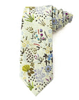 Floral patterned tie on a white background
