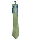 Olive - Solid Satin Polyester Tie & Pocket Square Set