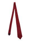 "Burgundy Solid Satin Polyester Tie and Pocket Square Set for formal wear"
