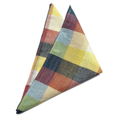 Camden Block - Cotton Pocket Square