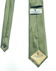 Olive - Solid Satin Polyester Tie & Pocket Square Set