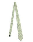 Wildflower Whisper men's tie in cream with botanical green, yellow, and blue details, perfect for spring events.