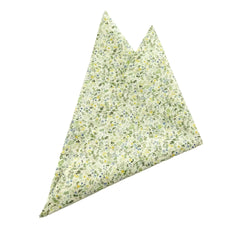 Wildflower Whisper Pocket Square featuring a floral pattern, ideal for formal and semi-formal outfits.