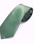 Sage Green - Satin Polyester Tie & Pocket Square Set