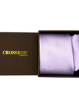 Lilac - Solid Satin Polyester Tie & Pocket Square Set