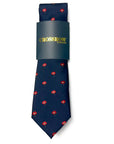 Navy Poppy Polyester Tie