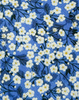 Mitsi Valeria Blue Liberty print cotton tie, ideal for weddings.