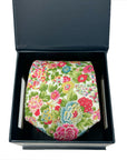 Elysian Day Cherry Liberty print cotton tie, ideal for weddings and formalwear.