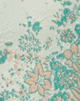 Coral Reef – Mint & Peach Floral Jacquard Tie