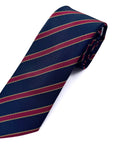 Regiment Stripe – Navy, Red & Gold Tie