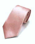 Dusty pink men's silk tie made from pure mulberry silk, ideal for formal occasions.