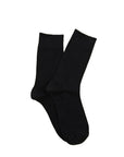 Classic Black Organic Cotton Socks pair, made from durable organic cotton with reinforced heel and toe for everyday comfort.