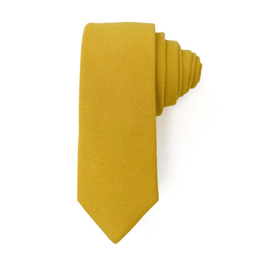 Mustard, gold and yellow wedding ties