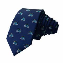 Bicycle Ride Slim Polyester Tie