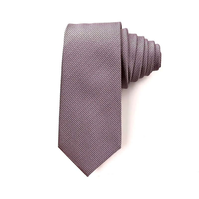 Dusty Rose Textured Jacquard Silk Tie, made from 100% pure silk, featuring a matte finish and subtle micro-pattern.