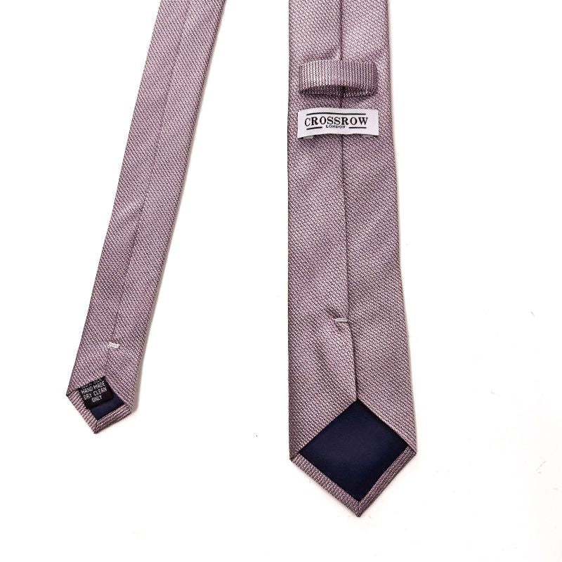 Dusty Rose Textured Jacquard Silk Tie showcasing a sophisticated matte finish and micro-pattern in pure silk.