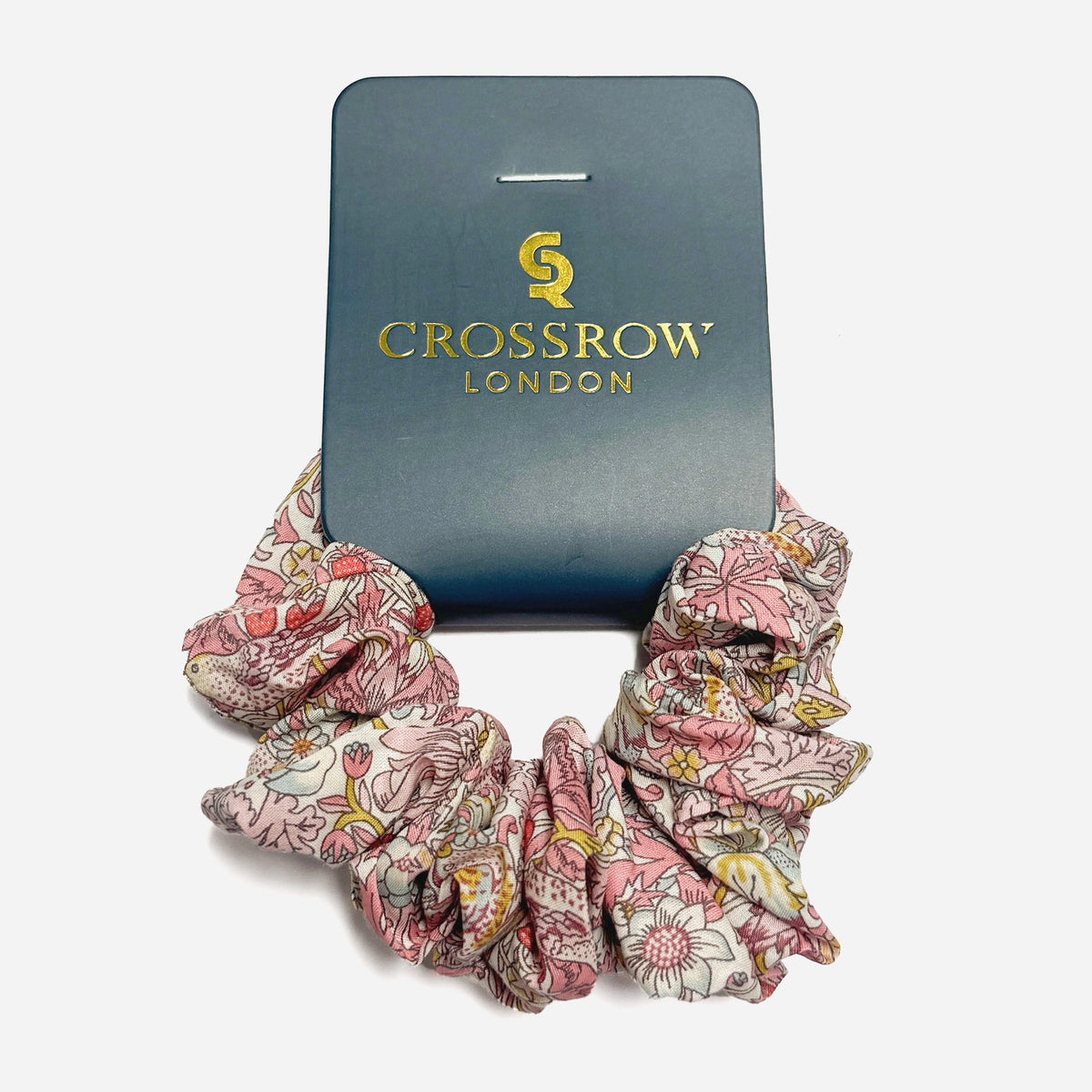 Strawberry Thief Pink Liberty Print Cotton Scrunchie