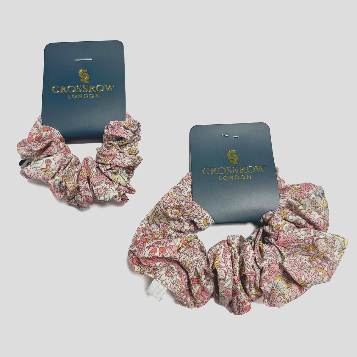Strawberry Thief Pink Liberty Print Cotton Scrunchie