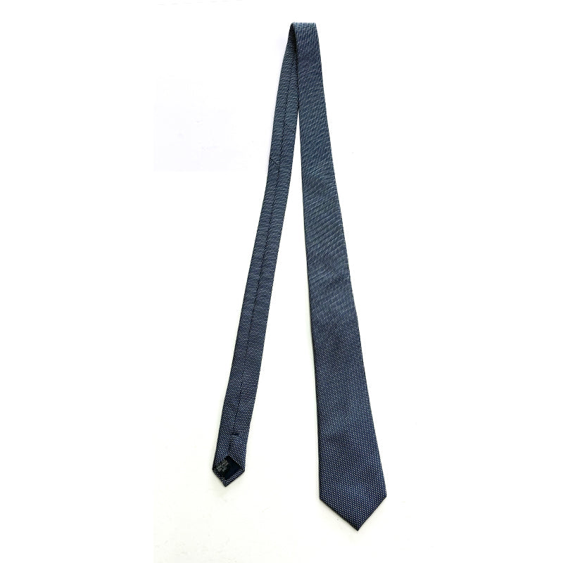 Midnight Blue Men's Jacquard Silk Tie made of pure silk, featuring a sleek and elegant design ideal for various occasions.