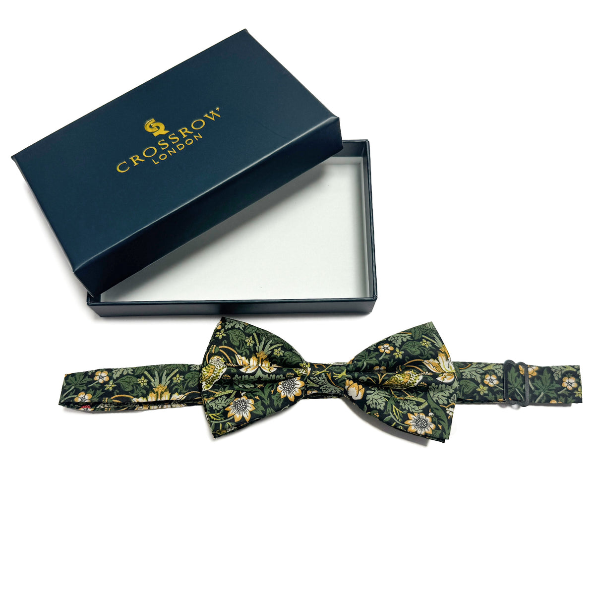 Strawberry Thief Forest Green - Men's Bow Tie