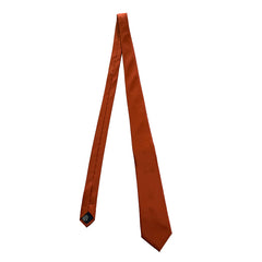 Burnt Orange - Solid sateng polyester slips &amp; lommer firkantet sett