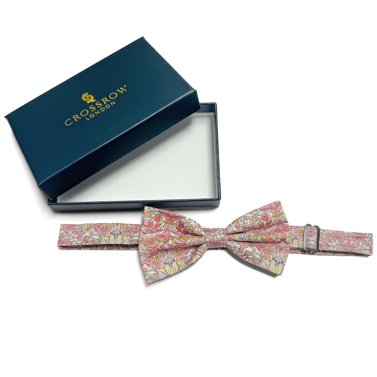 Strawberry Thief Pink - Men's Bow Tie