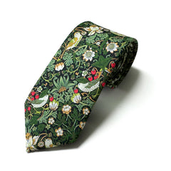 William Morris's Strawberry Thief Green - Men's Tie