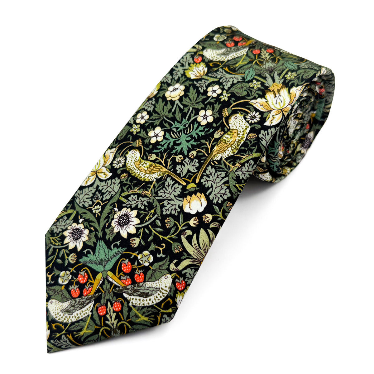 Strawberry Thief Forest - Liberty Silk Tie (Pre-Order Only)