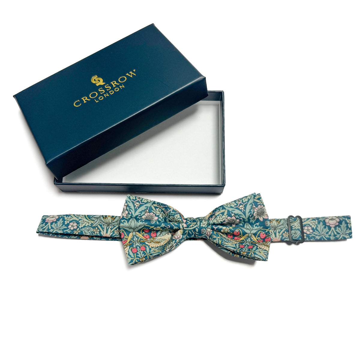 Strawberry Thief Teal - Men's Bow Tie