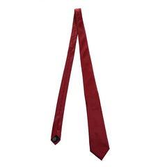 Burgundy - Solid sateng polyester slips &amp; lomme firkantet sett