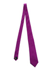 Fuchsia Solid Satin Polyester Tie and Pocket Square Set for formal occasions