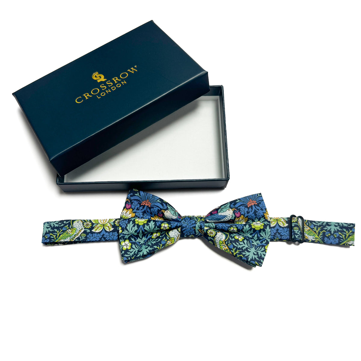 Strawberry Thief Blue - Men's Bow Tie