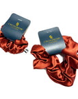 Burnt Orange Satin Scrunchie