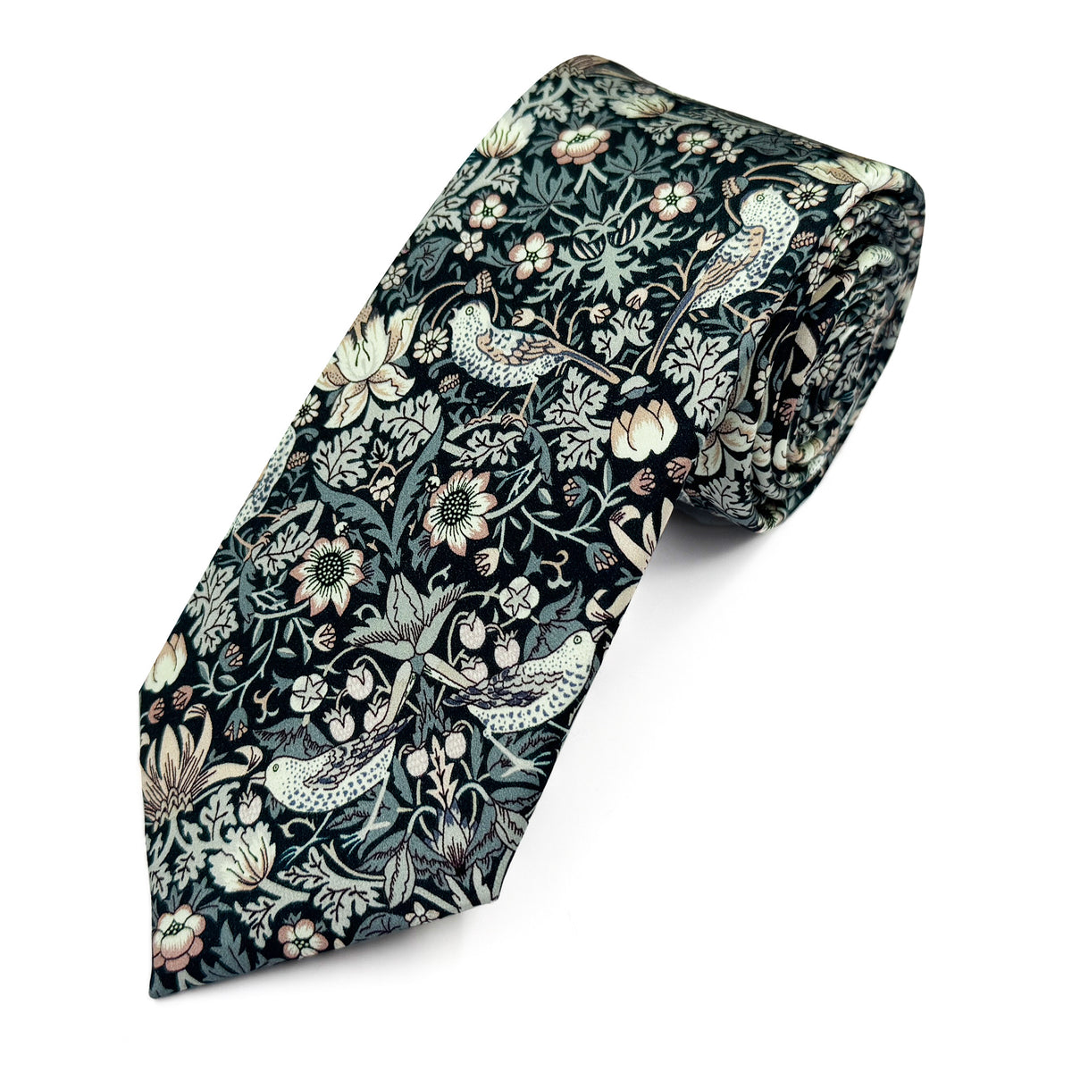 Strawberry Thief Dusk - Liberty Silk Tie (Pre-Order Only)