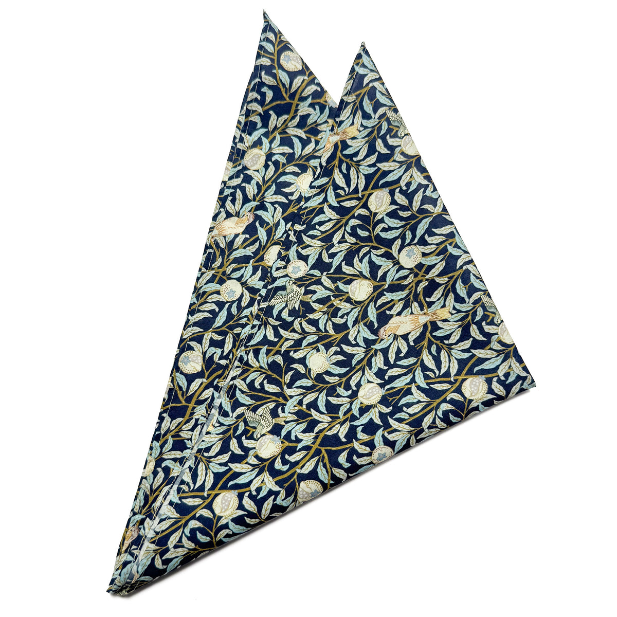 Songbird Garden Navy - Pocket Square