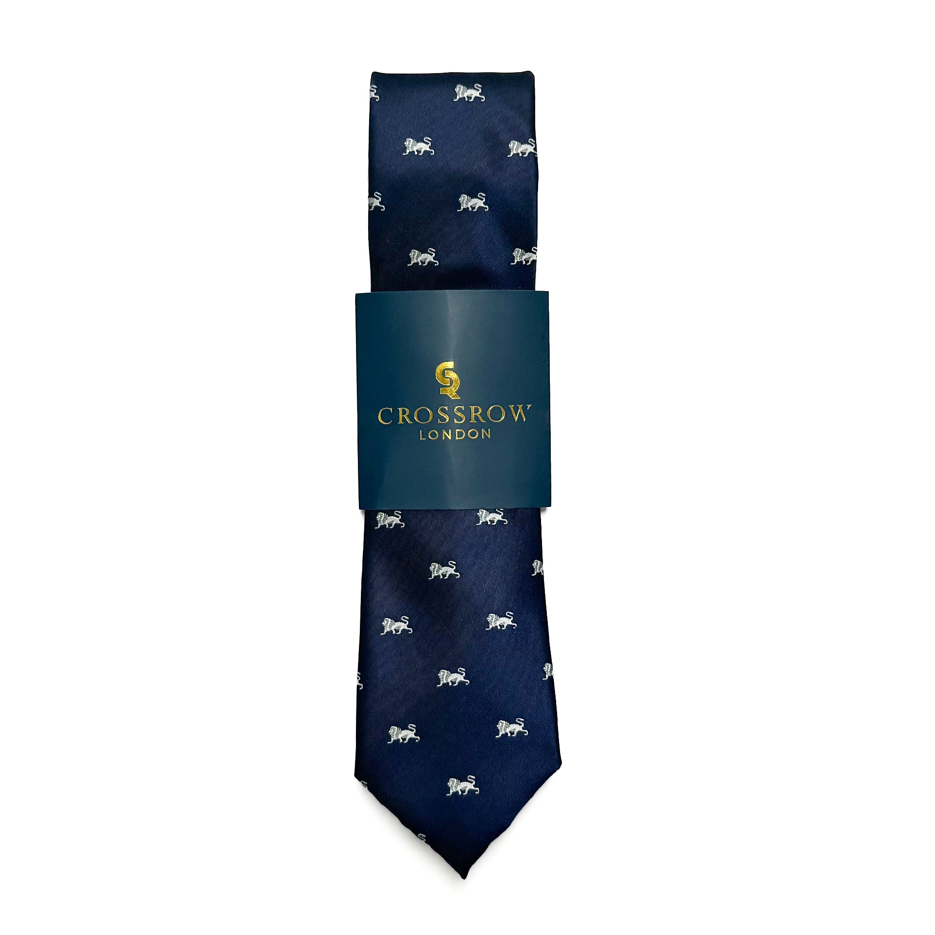 Lion's Crest Navy – Woven Polyester Tie