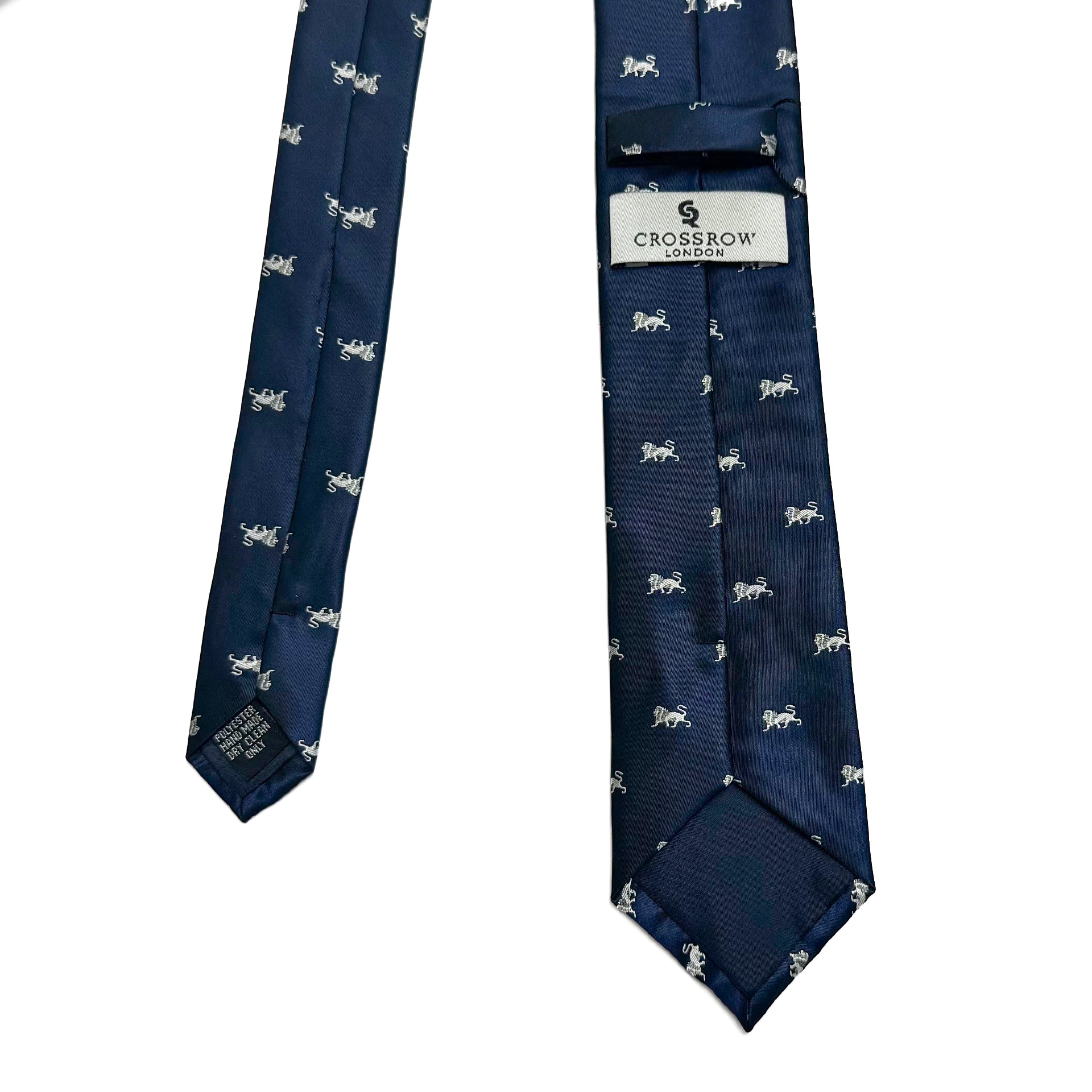 Lion's Crest Navy – Woven Polyester Tie
