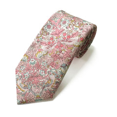 William Morris's Strawberry Thief Pink - Men's Tie