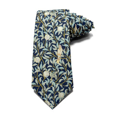 Songbird Garden Navy – Cotton Tie