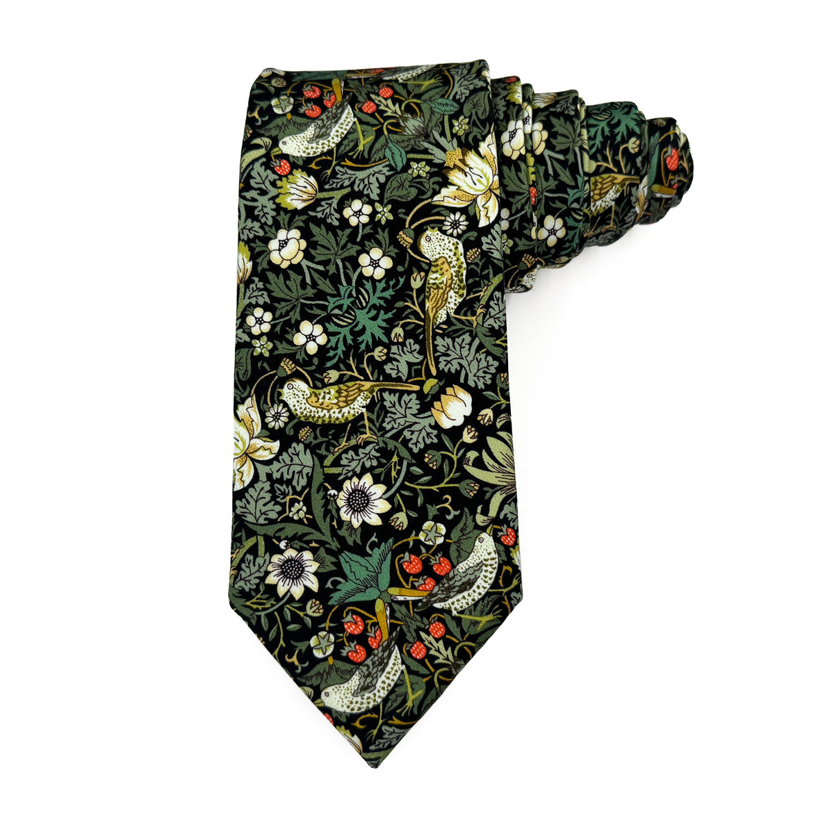 Strawberry Thief Forest - Liberty Silk Tie (Pre-Order Only)