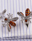 Amber Bee Crystal – Cufflinks