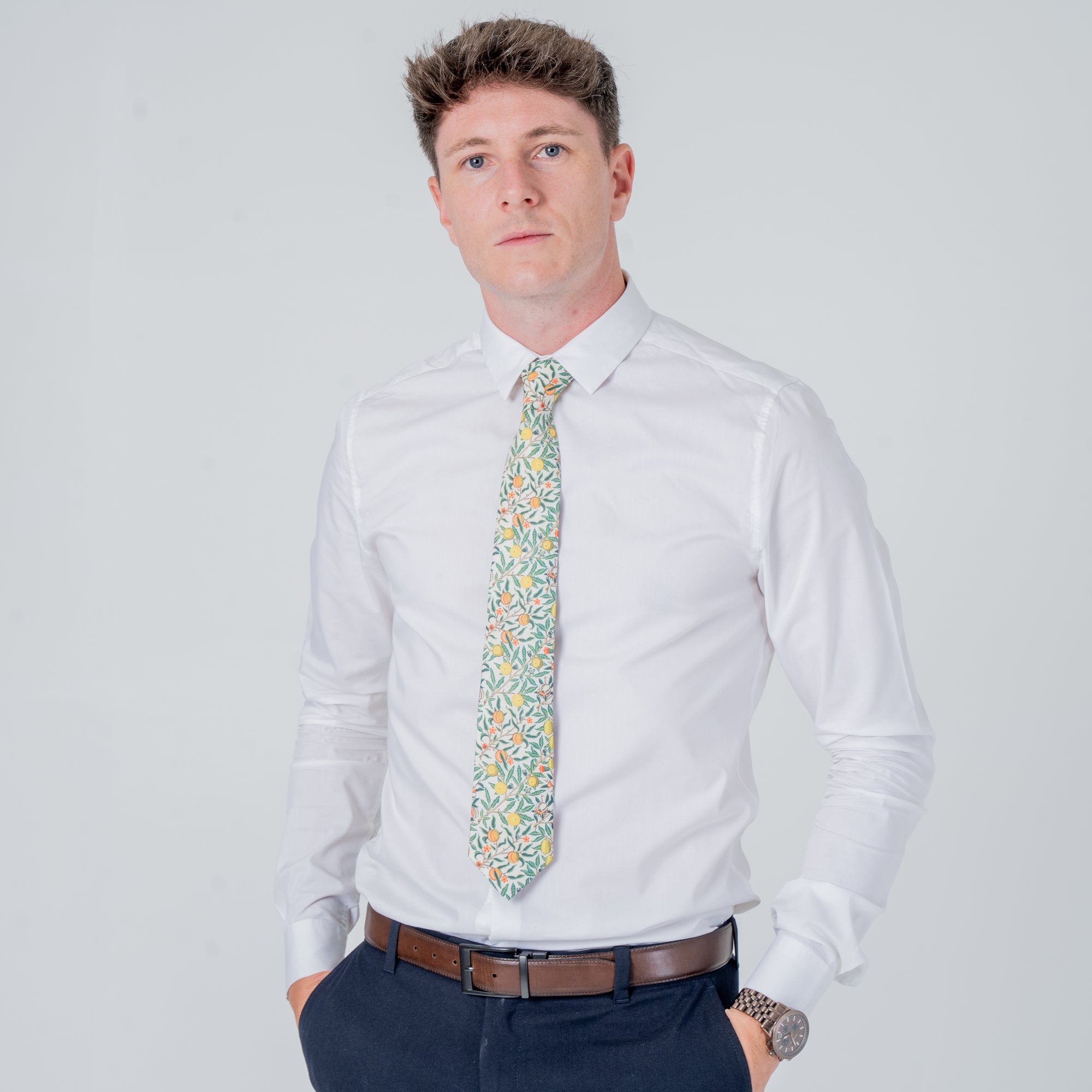 Pomegranate Ivory - Cotton Tie