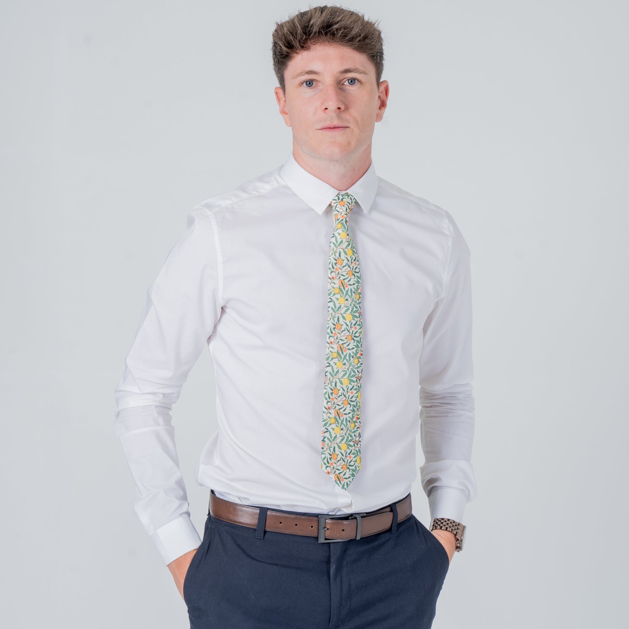 Pomegranate Ivory - Cotton Tie