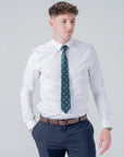 Green & Gold Skull Crest - Polyester Tie