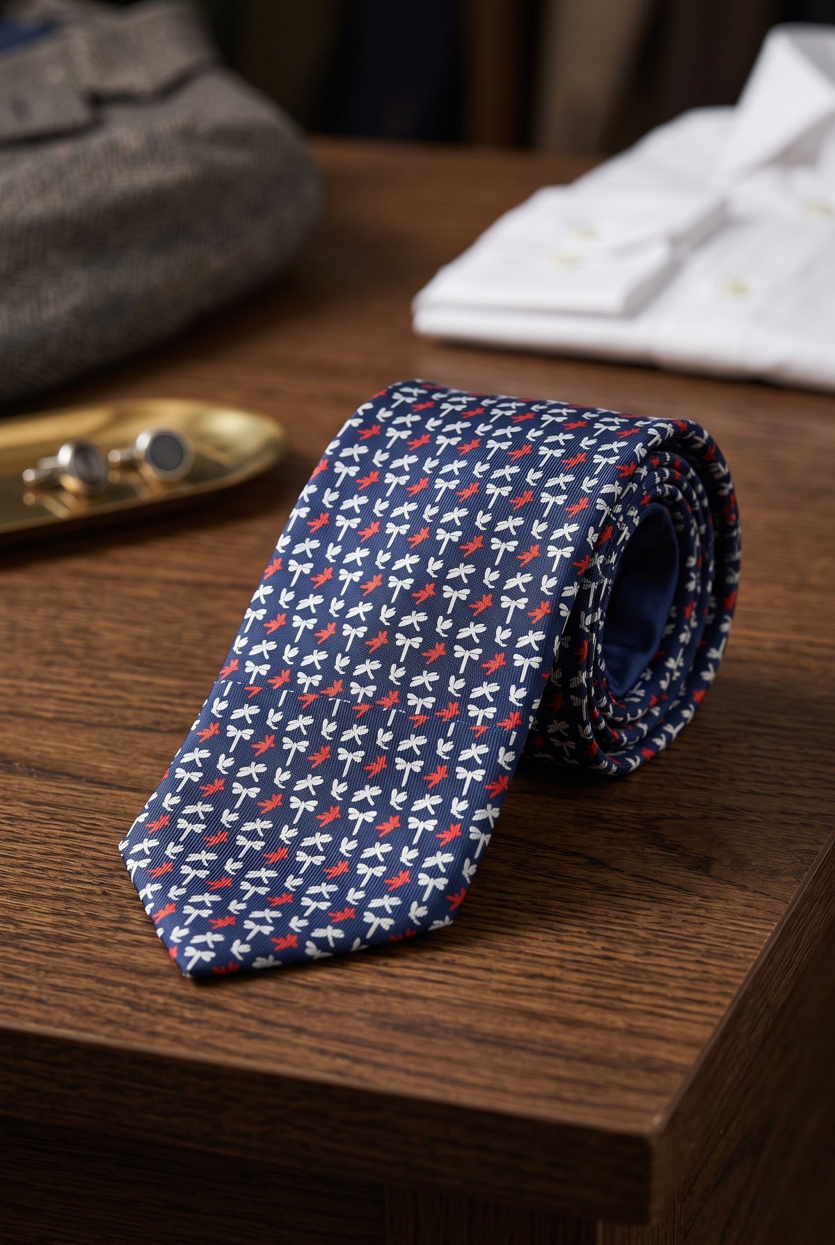 Sedgemoor Coral - Silk Tie