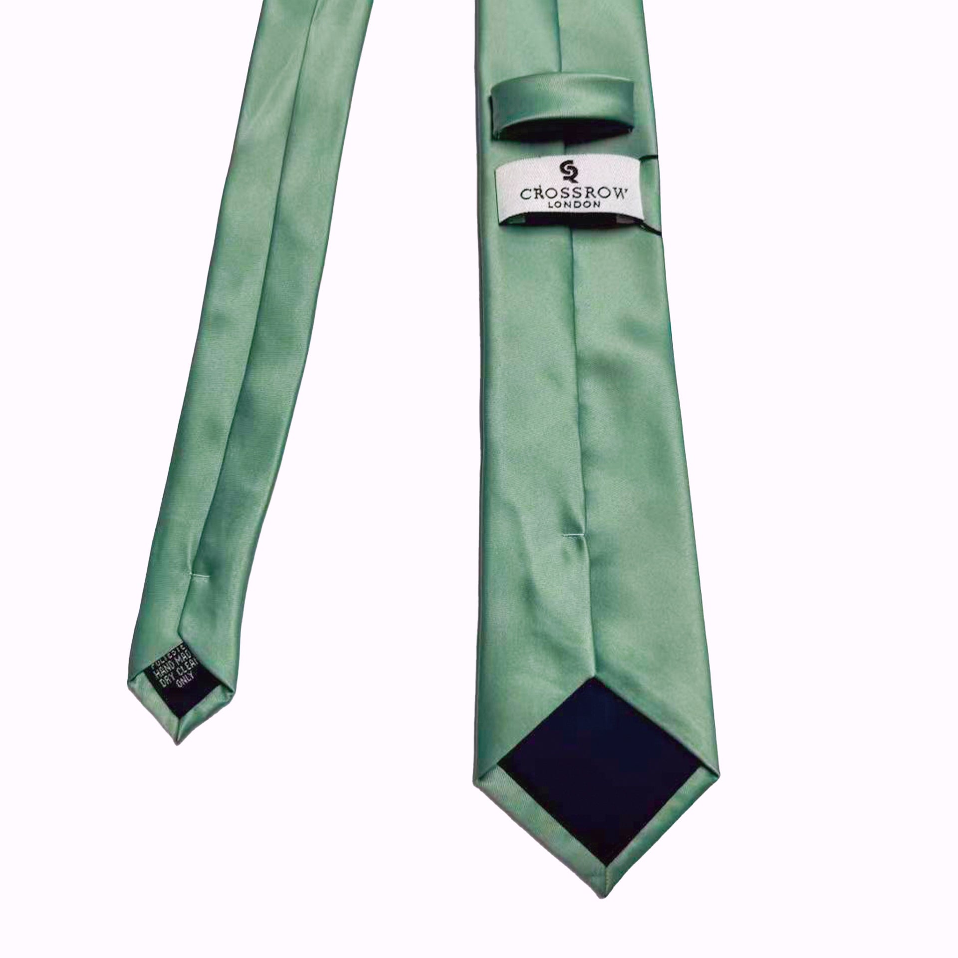 Sage Green - Satin Polyester Tie &amp; Pocket Square Set