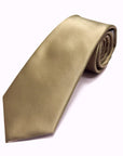 Champagne - Satin Polyester Tie & Pocket Square Set
