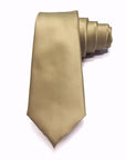 Champagne - Satin Polyester Tie & Pocket Square Set